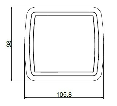 Fanale posteriore dx-sx a LED 13,5V 105,6x97,9x36,4mm - Ama