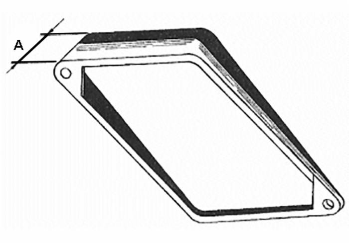 Proiettore simmetrico 140x140mm con cornice nera - Cobo