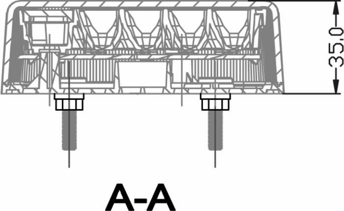 Fanale posteriore sx 25 LED 12-24V 106,5x98,8x35mm - Ama