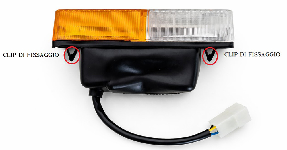 Fanale direzione e posizione sx 165x60mm - Ama