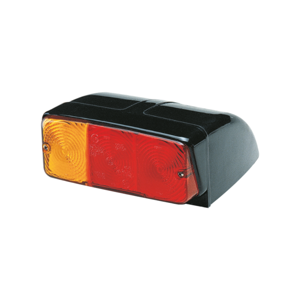 Fanale posteriore alogeno sx 160x136x85 mm con base inclinata Ama - Ama