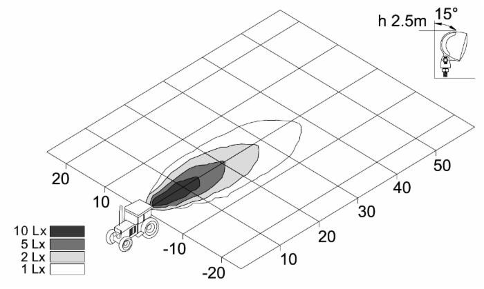 Faro da lavoro 4 LED rotondo ad ampio raggio 12W IP67 - Ama