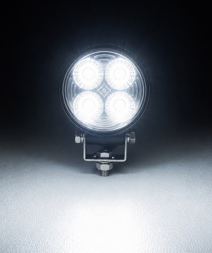 Faro da lavoro 4 LED rotondo ad ampio raggio 12W IP67 - Ama