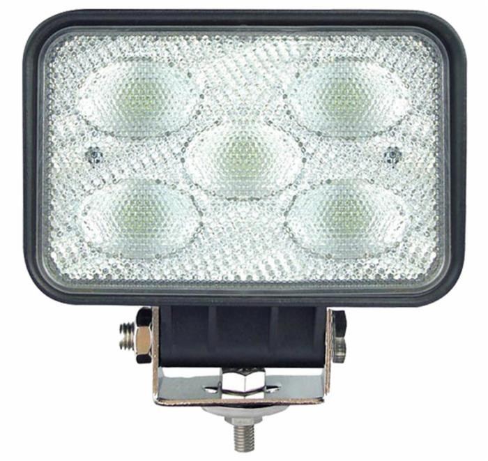 Faro da lavoro 5 LED CREE rettangolare ad ampio raggio 120° 50W IP67 e IP69K - Ama