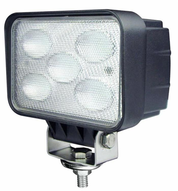 Faro da lavoro 5 LED CREE rettangolare ad ampio raggio 120° 50W IP67 e IP69K - Ama