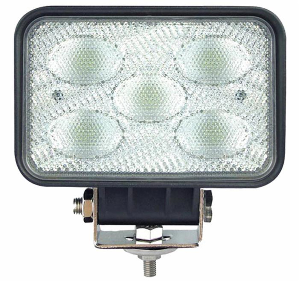 Faro da lavoro 5 LED CREE rettangolare ad ampio raggio 120° 50W IP67 e IP69K - Ama