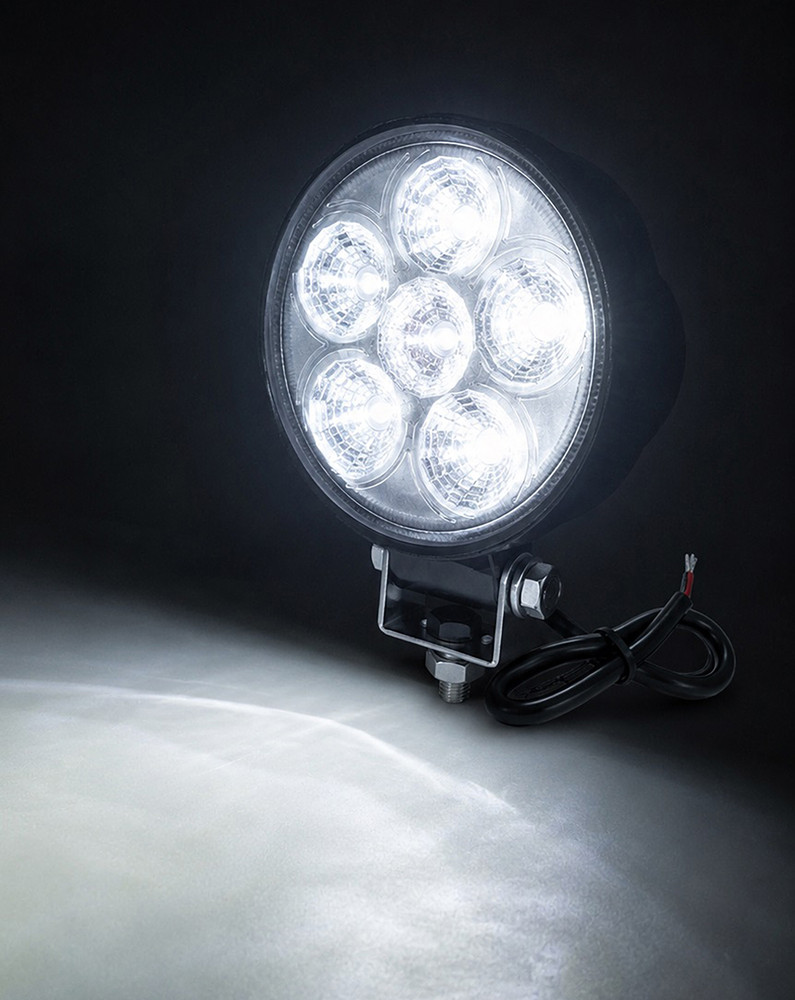 Faro da lavoro 6 LED rotondo ad ampio raggio 18W IP67 - Ama