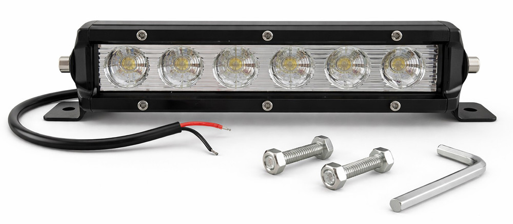 Faro da lavoro a barra 6 LED ad ampio raggio Flood 30W IP67 - Ama