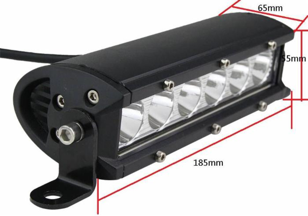 Faro da lavoro a barra 6 LED ad ampio raggio Flood 30W IP67 - Ama