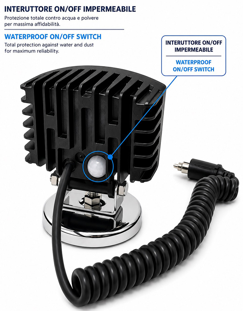 Faro da lavoro 6 LED ad ampio raggio Flood freddo 18W IP67 - Ama