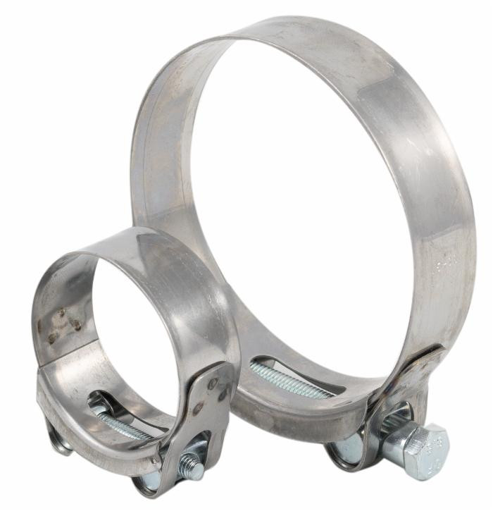 Fascetta stringitubo a banda larga Ama in acciao inox AISI430 Euro W2 Ø 131-139mm - Ama
