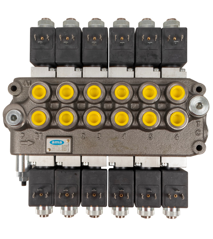 Distributore elettrico 6 sezioni 3/8 BASIC - Ama