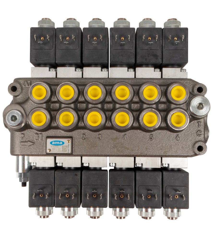 Distributore elettrico 6 sezioni 3/8 BASIC - Ama Refluid