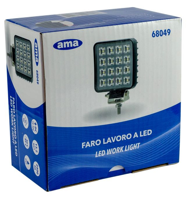 Faro da lavoro 30 LED ad ampio raggio 13,2W IP67 - Ama