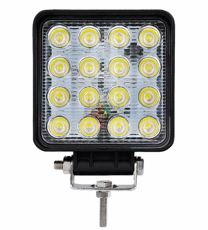 Faro da lavoro 16 LED Epistar a largo raggio freddo 48W IP67 - Ama