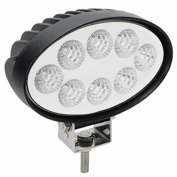 Faro da lavoro 8 LED Epistar ovale a largo raggio freddo 24 W IP67 - Ama