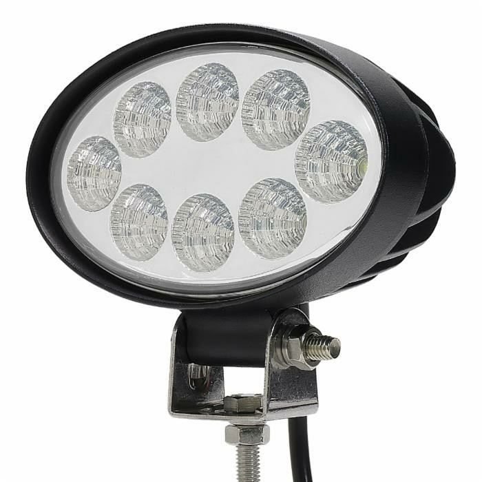 Faro da lavoro 8 LED Epistar ovale a largo raggio freddo 24 W IP67 - Ama