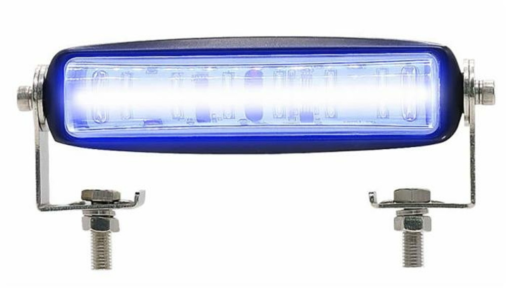 Barra di segnalazione a 6 LED blu da 18W per carrelli elevatori IP67 - Ama