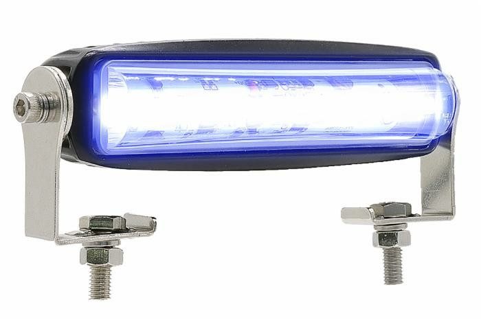 Barra di segnalazione a 6 LED blu da 18W per carrelli elevatori IP67 - Ama