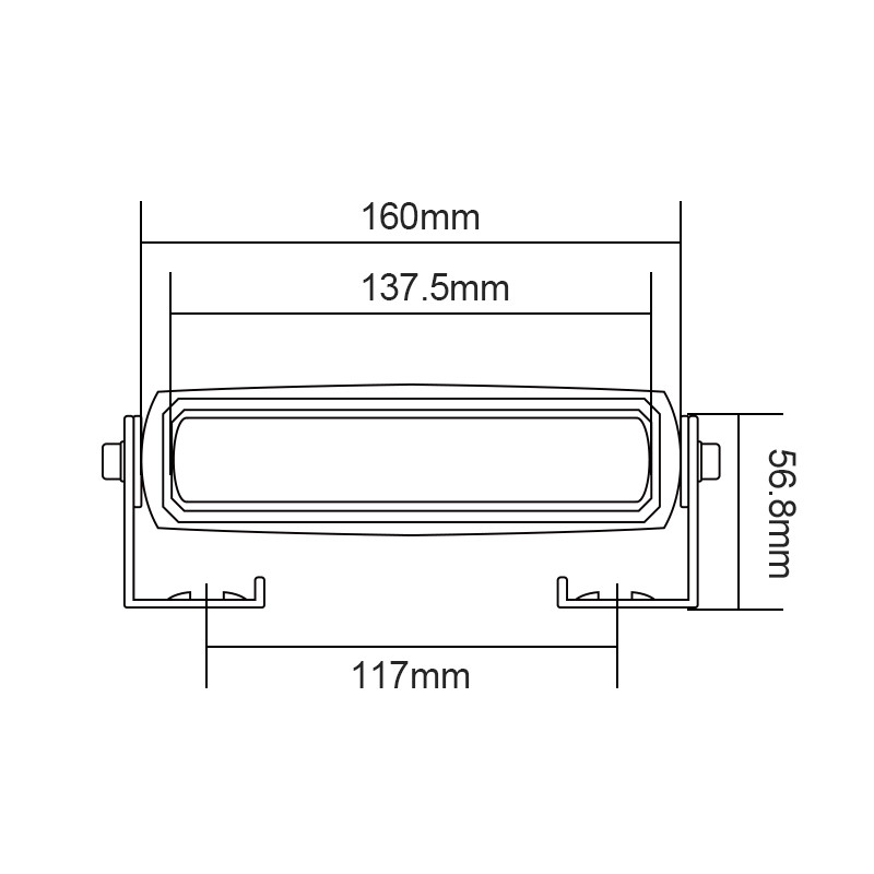 Barra di segnalazione a 6 LED blu da 18W per carrelli elevatori IP67 - Ama