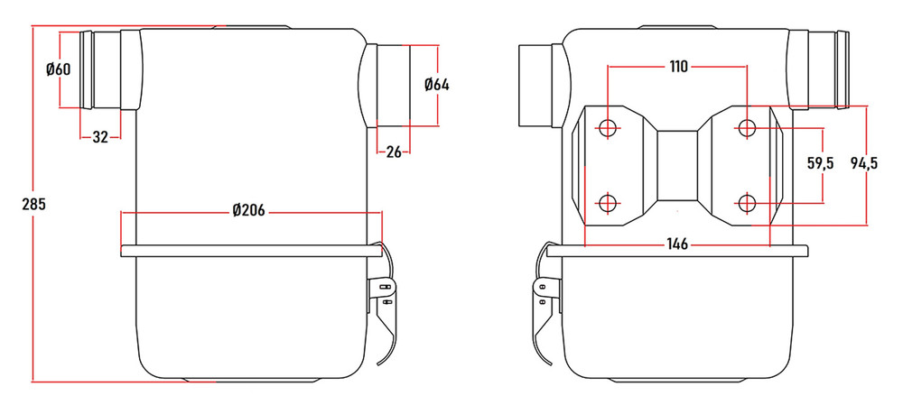 Filtro ad aria completo adattabile al riferimento originale Fiat 5136558 - Ama