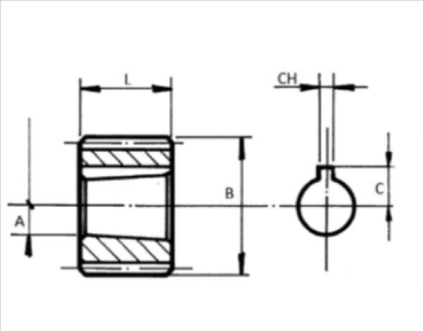 Semigiunto scanalato 18 denti per pompa gruppo 2 chiavetta 3,17mm - Ama Refluid