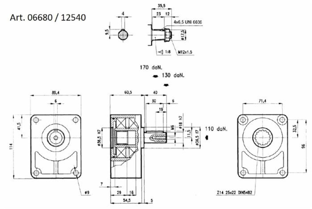 Supporto tirocinghia albero cilindrico Ø 18mm per pompa gruppo 2 - Ama Refluid