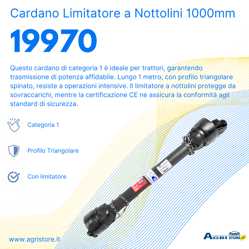 Cardano con limitatore a nottolini 1x1000 - Ama Cardan