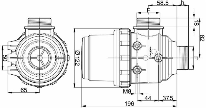 Filtro 1"1/2 inox 50 Mesh - Arag