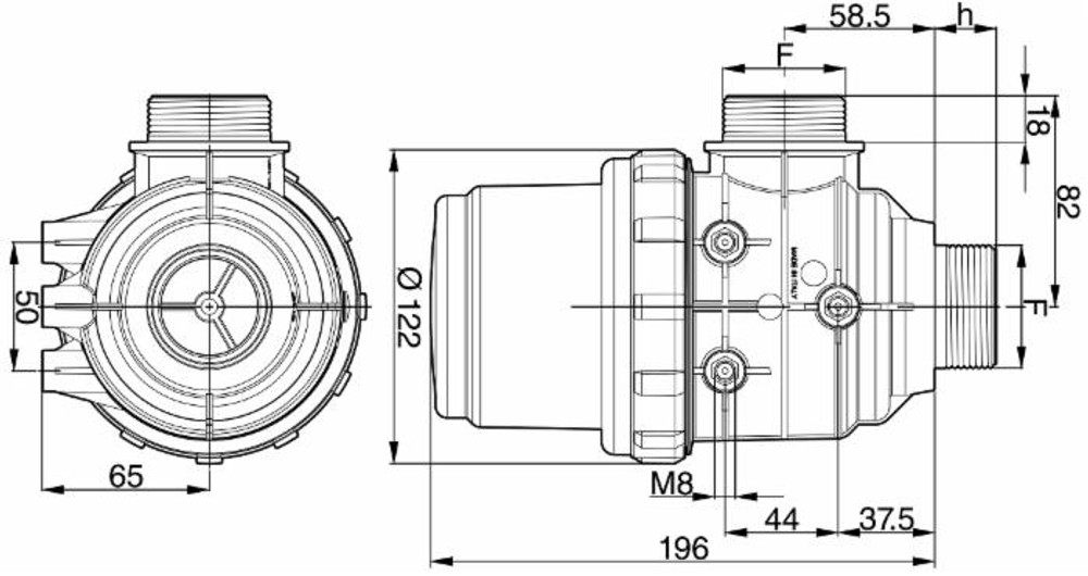 Filtro di aspirazione G 1 1/2 50 Mesh - Arag