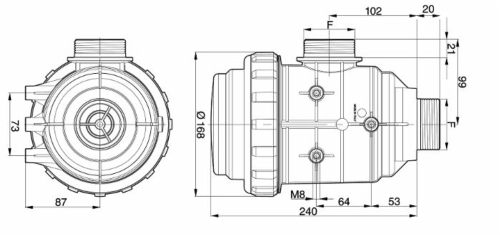 Filtro di aspirazione 50 mesh - Arag