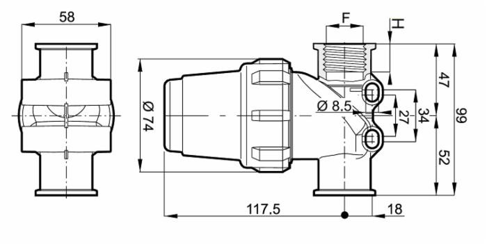 Filtro in linea femmina 3/4" 100 Mesh - Arag