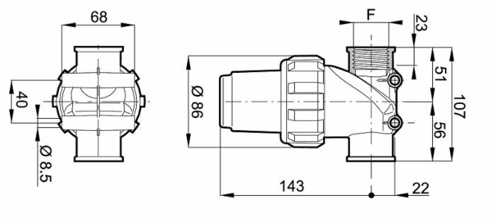 Filtro mandata 1" f-100 Mesh - Arag