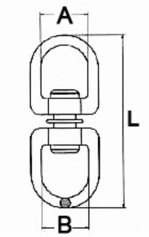 Girello in ghisa misura 20x20mm - Ama