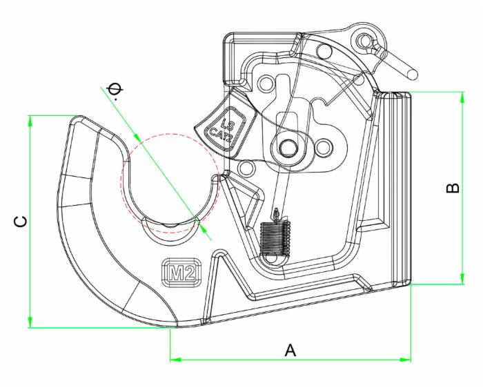 Gancio rapido inferiore di seconda categoria light - Ama