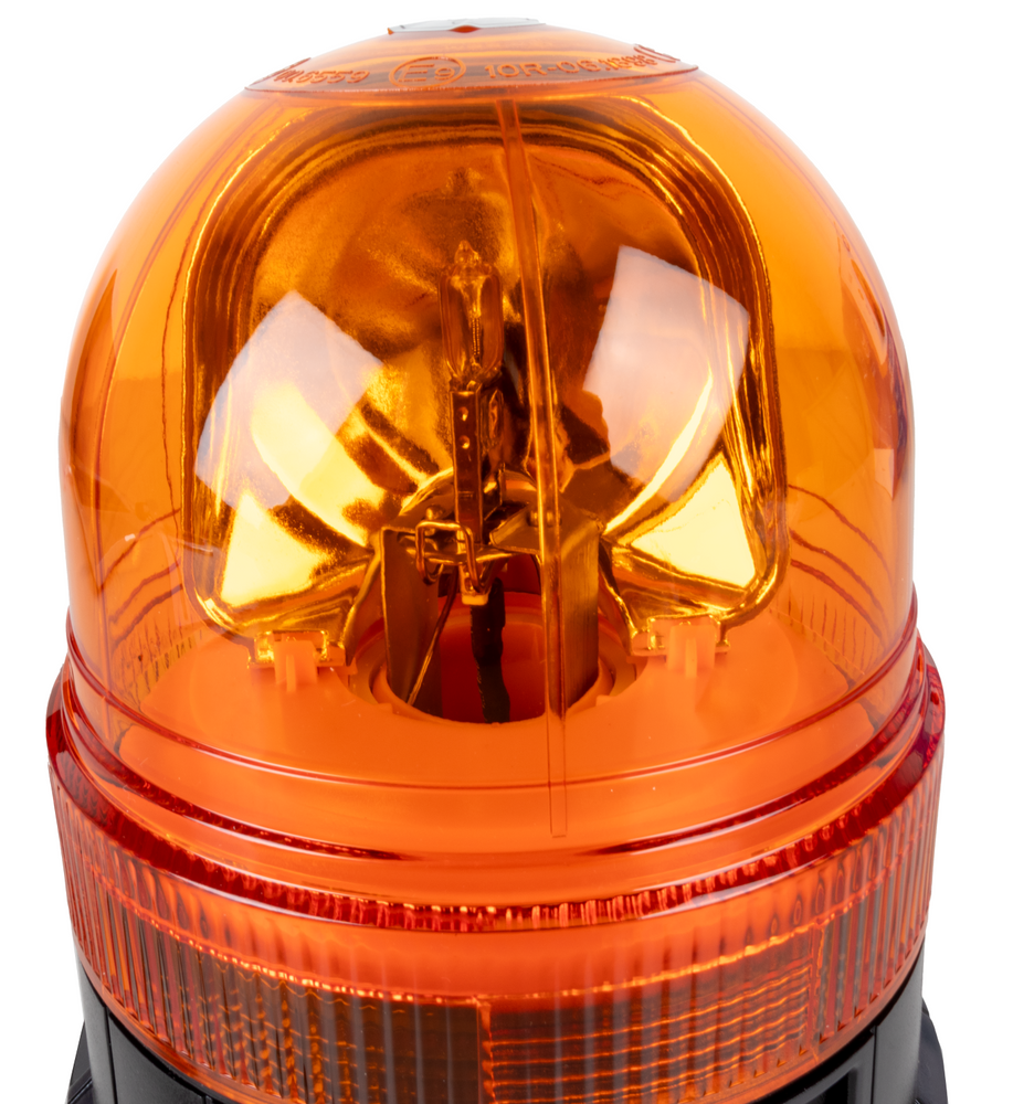 Lampeggiante alogeno per trattori base piana 12V 55W luce rotazionale - Ama