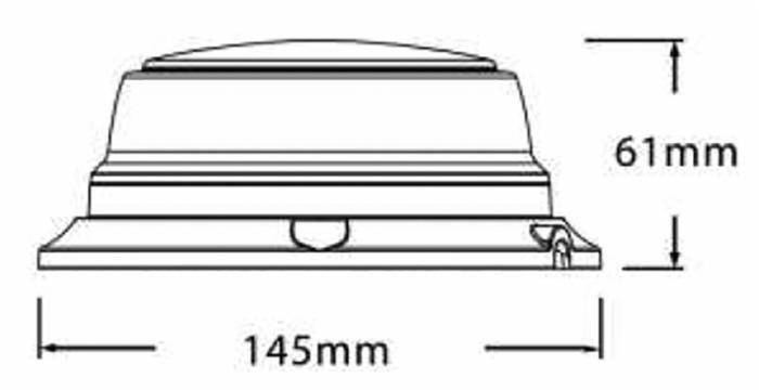 Lampeggiante base piana 8 LED 12-24V - Ama