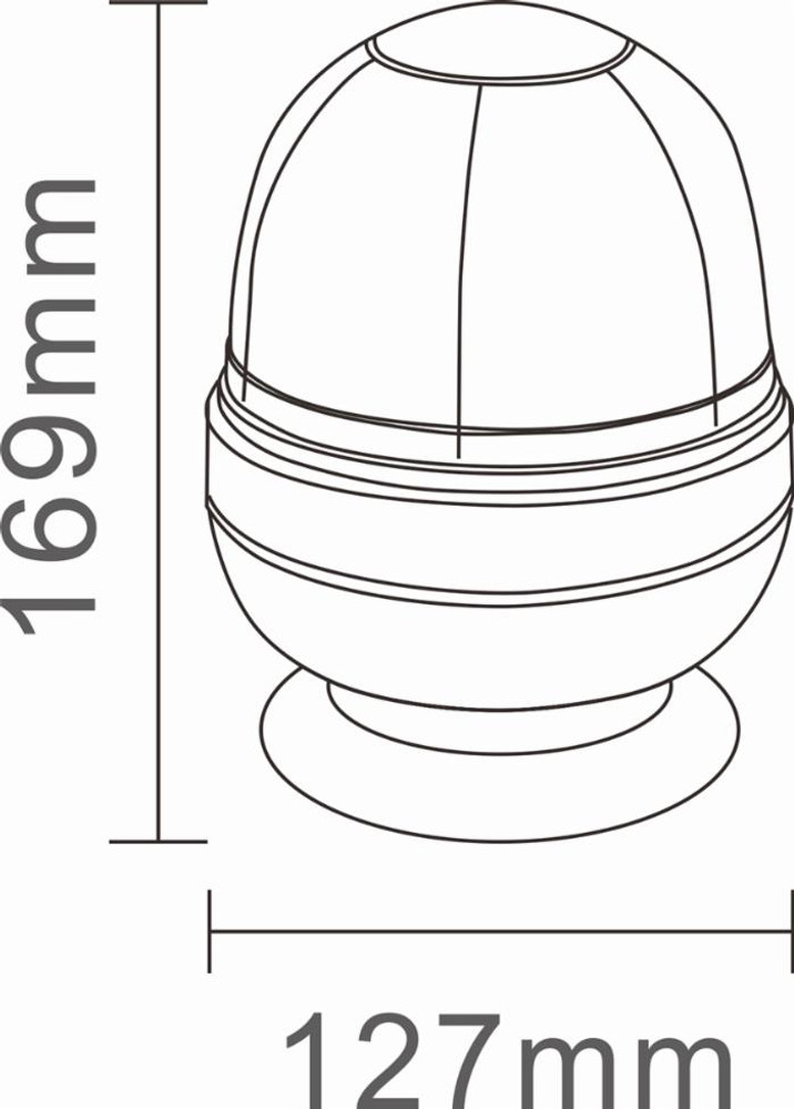 Lampeggiante a LED 12-24V base magnetica con 16 led da 3W - Ama