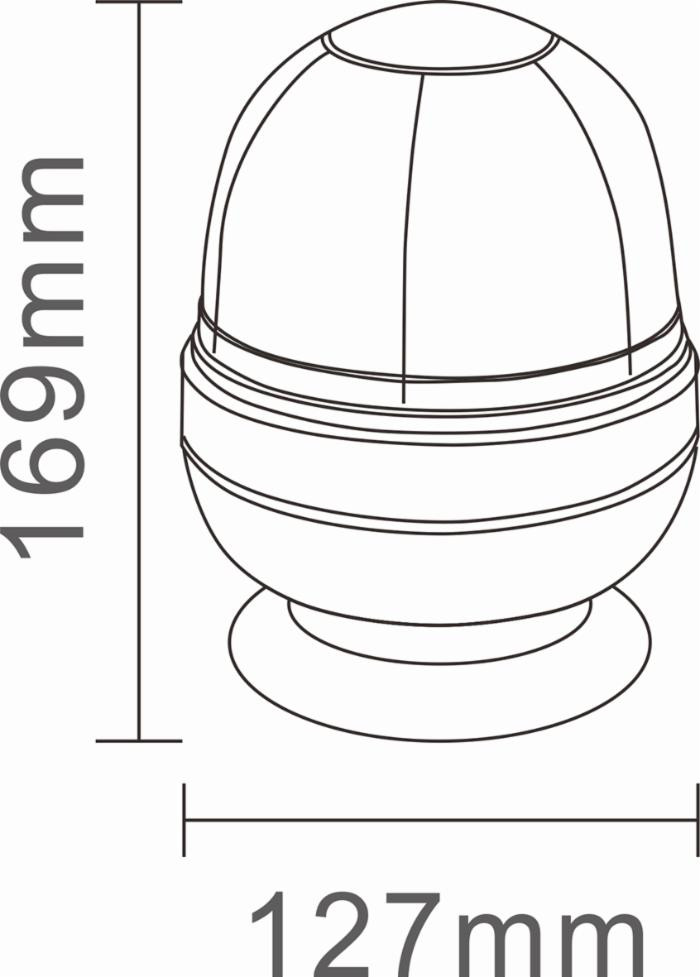 Lampeggiante a LED 12-24V base magnetica con 16 LED da 3W - Ama