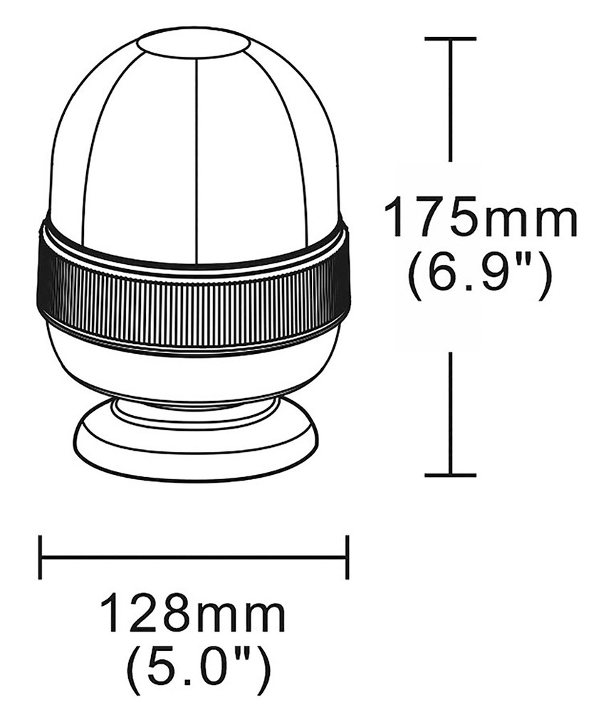 Lampeggiante a LED 12-24V base magnetica con 16 LED da 3W - Ama