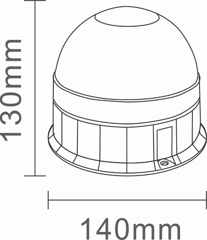 Lampeggiante base piana 12 LED 12-24V - Ama