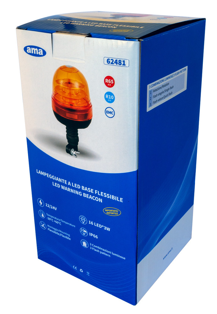 Lampeggiante Gea base baionetta 16 LED 12-24V - Ama