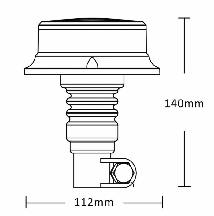 Lampeggiante a 18 LED 12-24V base flessibile - Ama