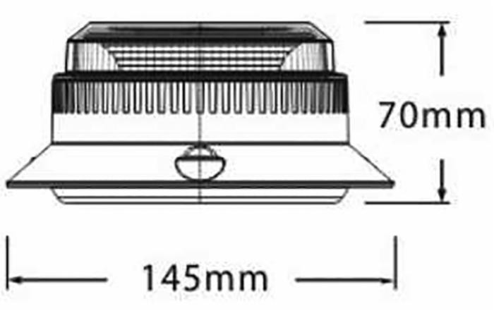 Lampeggiante a led 12-30V base magnetica - Ama