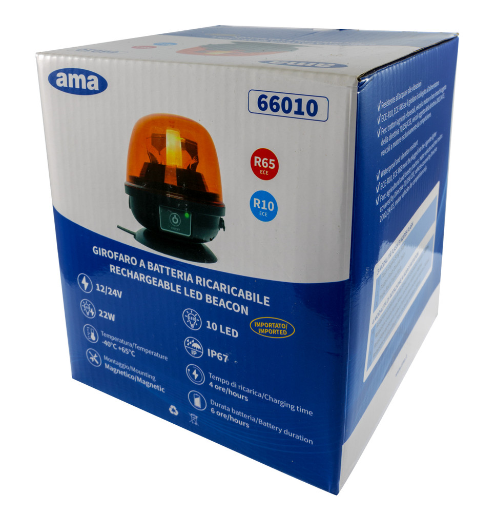 Lampeggiante LED a batteria 12-24V 28W - Ama