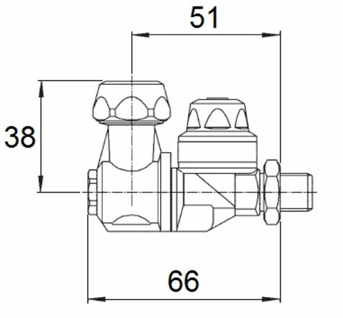 Getto M76 filetto maschio 1/4' e ghiera per ugelli Ø 18mm - Braglia