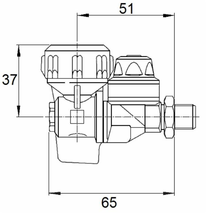 Getto M87 con antigoccia,filetto G 1/4' M - Braglia