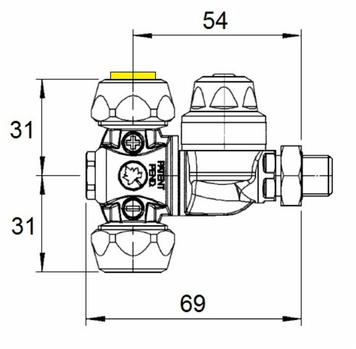 Getto M65 G1/4M completo diametro 18mm - Braglia