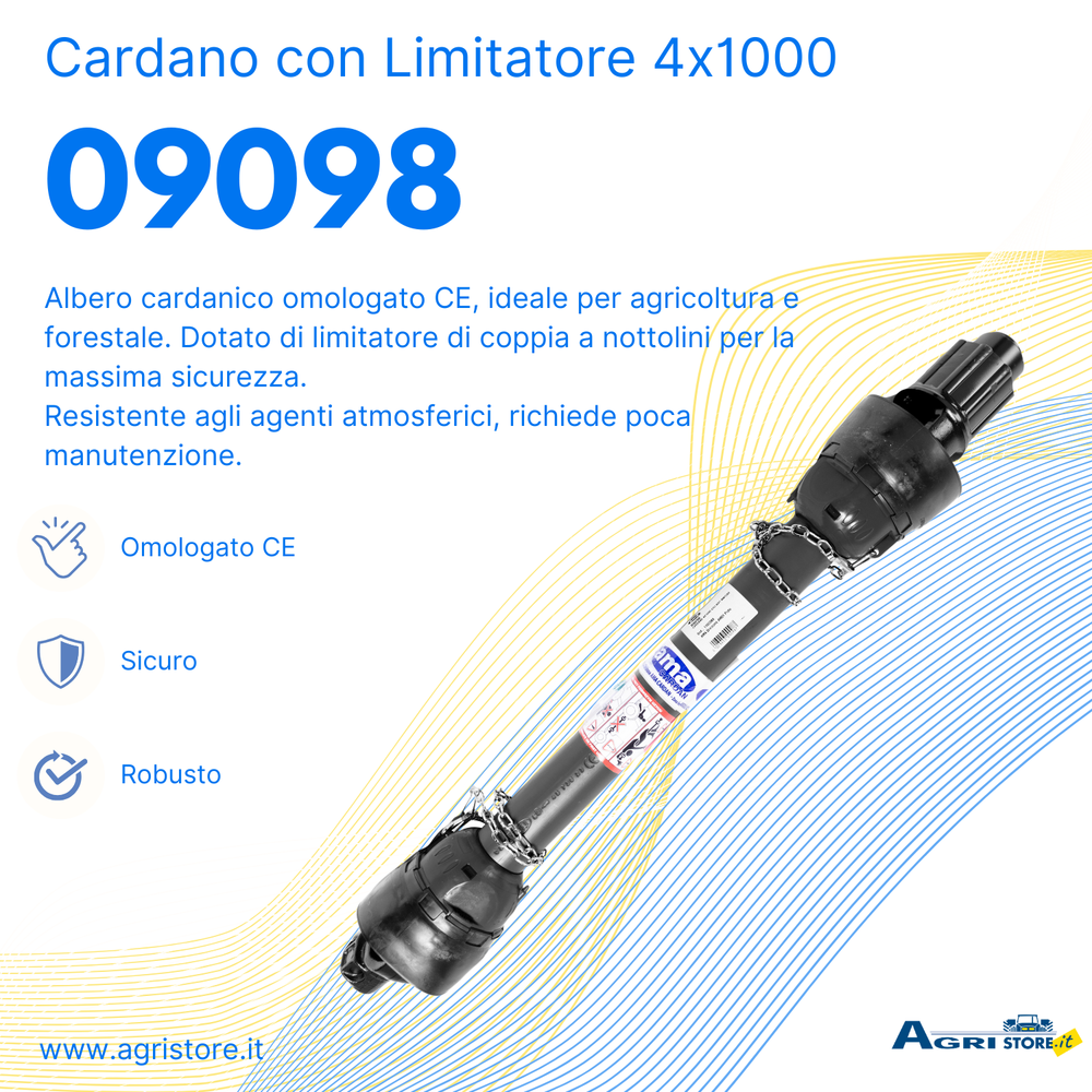 Cardano con limitatore a nottolini 4x1000 - Ama Cardan