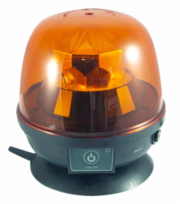 Lampeggiante a batteria con telecomando 12-24V base magnetica - Ama